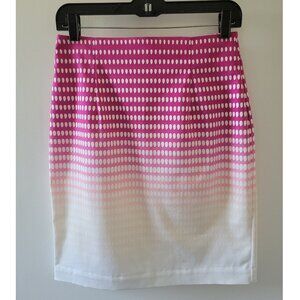 WORTHINGTON Pink Dot/Oval Ombre Skirt 8P